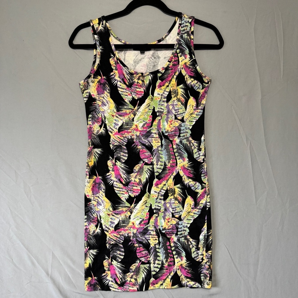 Tattoo Womens Tropical Mini Dress Size Small Beach Vacation Resortwear Summer